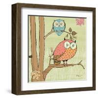 Pastel Owls I-Paul Brent-Framed Art Print