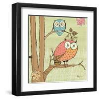 Pastel Owls I-Paul Brent-Framed Art Print