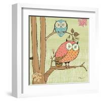 Pastel Owls I-Paul Brent-Framed Art Print