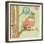 Pastel Owls I-Paul Brent-Framed Premium Giclee Print