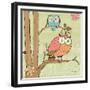 Pastel Owls I-Paul Brent-Framed Premium Giclee Print