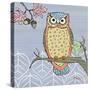 Pastel Owls II-Paul Brent-Stretched Canvas