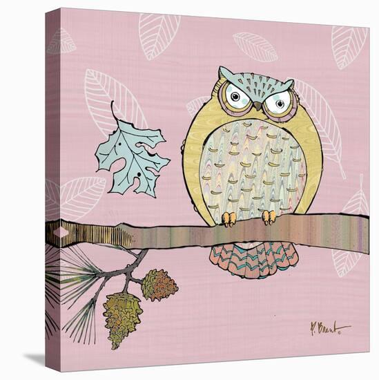 Pastel Owls III-Paul Brent-Stretched Canvas