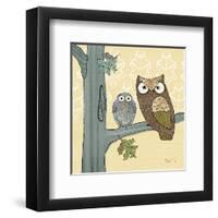 Pastel Owls IV-Paul Brent-Framed Art Print