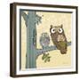 Pastel Owls IV-Paul Brent-Framed Art Print