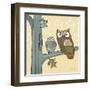 Pastel Owls IV-Paul Brent-Framed Art Print