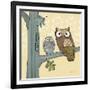 Pastel Owls IV-Paul Brent-Framed Art Print