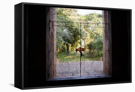 Pastel Pattern at Entrance Gate to Temple in Bagan, Myanmar-Harry Marx-Framed Stretched Canvas