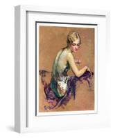 "Pastel Portrait,"January 24, 1931-Guy Hoff-Framed Giclee Print