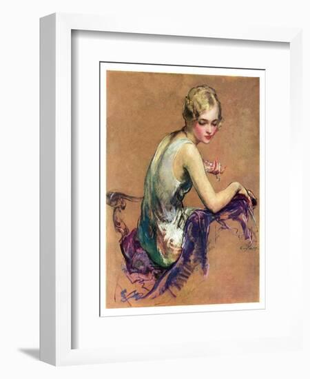 "Pastel Portrait,"January 24, 1931-Guy Hoff-Framed Giclee Print