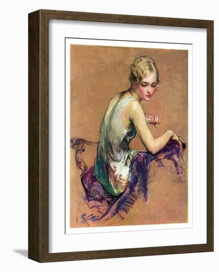 "Pastel Portrait,"January 24, 1931-Guy Hoff-Framed Giclee Print