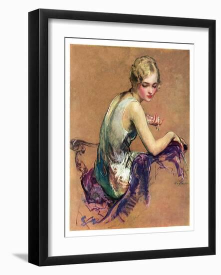 "Pastel Portrait,"January 24, 1931-Guy Hoff-Framed Giclee Print