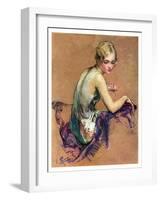 "Pastel Portrait,"January 24, 1931-Guy Hoff-Framed Giclee Print