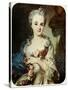 Pastel Portrait of Madame de Pompadour by Italian Portrait Painter Rosalba Carriera-null-Stretched Canvas