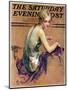 "Pastel Portrait," Saturday Evening Post Cover, January 24, 1931-Guy Hoff-Mounted Giclee Print