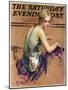"Pastel Portrait," Saturday Evening Post Cover, January 24, 1931-Guy Hoff-Mounted Giclee Print