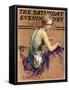 "Pastel Portrait," Saturday Evening Post Cover, January 24, 1931-Guy Hoff-Framed Stretched Canvas