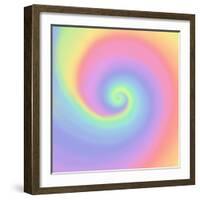 Pastel Rainbow Swirl-Art Licensing Studio-Framed Giclee Print