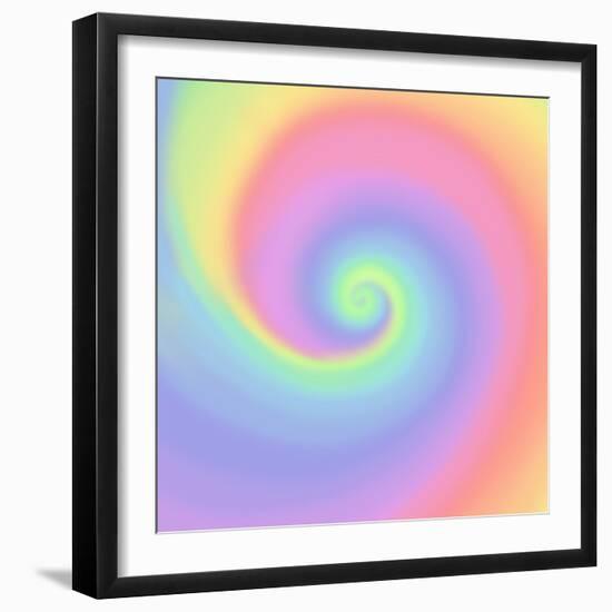 Pastel Rainbow Swirl-Art Licensing Studio-Framed Giclee Print