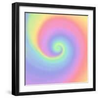 Pastel Rainbow Swirl-Art Licensing Studio-Framed Giclee Print