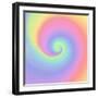 Pastel Rainbow Swirl-Art Licensing Studio-Framed Giclee Print