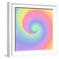 Pastel Rainbow Swirl-Art Licensing Studio-Framed Giclee Print