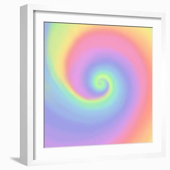 Pastel Rainbow Swirl-Art Licensing Studio-Framed Giclee Print