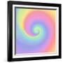 Pastel Rainbow Swirl-Art Licensing Studio-Framed Giclee Print