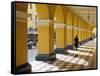 Pastel Shades and Colonial Architecture on the Plaza De Armas in Lima, Peru-Andrew Watson-Framed Stretched Canvas