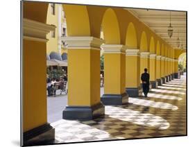 Pastel Shades and Colonial Architecture on the Plaza De Armas in Lima, Peru-Andrew Watson-Mounted Photographic Print
