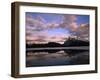 Pastel Shades of Dusk Over Mt. Rundle and Vermilion Lake, Banff National Park, Alberta, Canada-Mark Newman-Framed Photographic Print