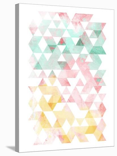 Pastel Triangles Mate-OnRei-Stretched Canvas