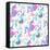 Pastel Unicorns Pattern-Cat Coquillette-Framed Stretched Canvas