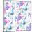 Pastel Unicorns Pattern-Cat Coquillette-Mounted Giclee Print