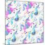 Pastel Unicorns Pattern-Cat Coquillette-Mounted Giclee Print