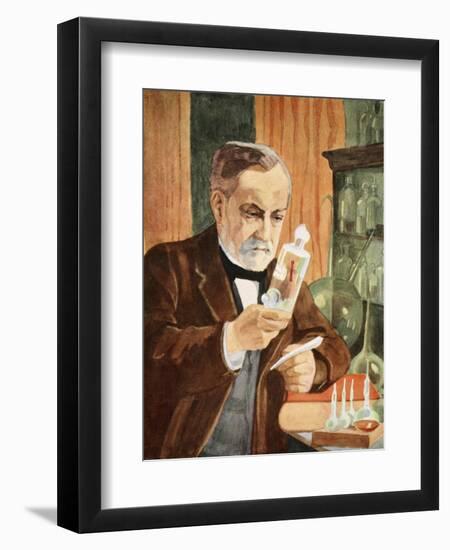 Pasteur in His Laboratory, Copy by Boris Mestchersky-Albert Edelfelt-Framed Giclee Print