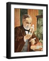 Pasteur in His Laboratory, Copy by Boris Mestchersky-Albert Edelfelt-Framed Giclee Print