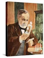 Pasteur in His Laboratory, Copy by Boris Mestchersky-Albert Edelfelt-Stretched Canvas