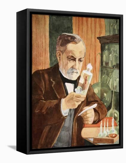 Pasteur in His Laboratory, Copy by Boris Mestchersky-Albert Edelfelt-Framed Stretched Canvas