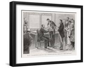 Pasteur Vaccination-Thiriat-Framed Art Print