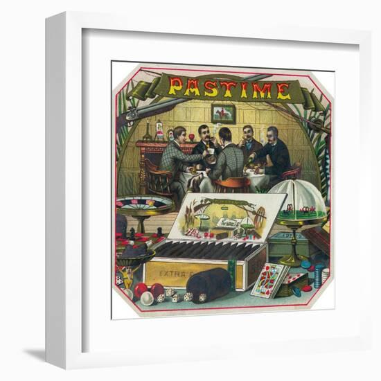 Pastime Brand Cigar Outer Box Label-Lantern Press-Framed Art Print