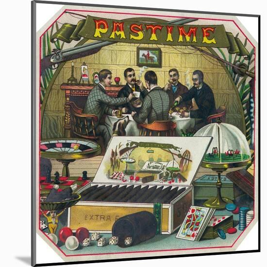 Pastime Brand Cigar Outer Box Label-Lantern Press-Mounted Art Print