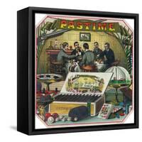 Pastime Brand Cigar Outer Box Label-Lantern Press-Framed Stretched Canvas