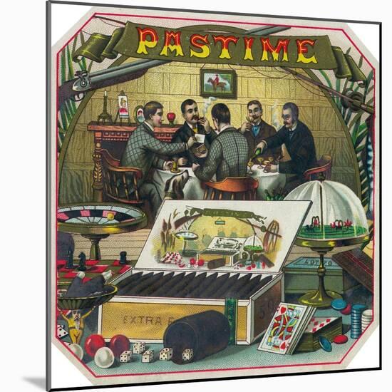 Pastime Brand Cigar Outer Box Label-Lantern Press-Mounted Art Print