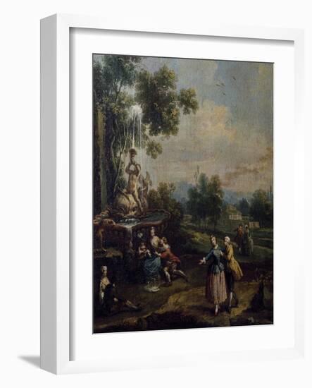 Pastimes at a Country House-Giuseppe Zais-Framed Giclee Print