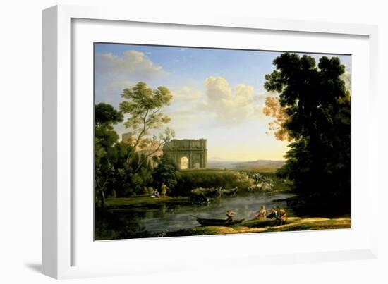 Pastoral Capriccio with the Arch of Constantinople-Claude Lorraine-Framed Giclee Print