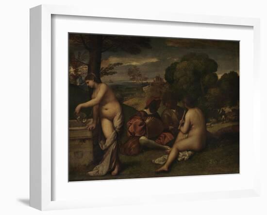 Pastoral Concert, C. 1510-Giorgione-Framed Giclee Print