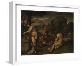 Pastoral Concert, C. 1510-Giorgione-Framed Giclee Print