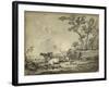 Pastoral Etching II-null-Framed Art Print