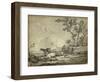 Pastoral Etching II-null-Framed Art Print